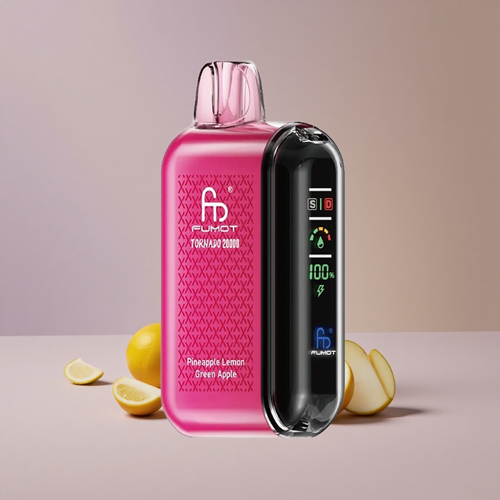 Fumot Tornado 20000 Ananás Citrón Zelené Jablko s Dual Mesh Coil a Smart Display