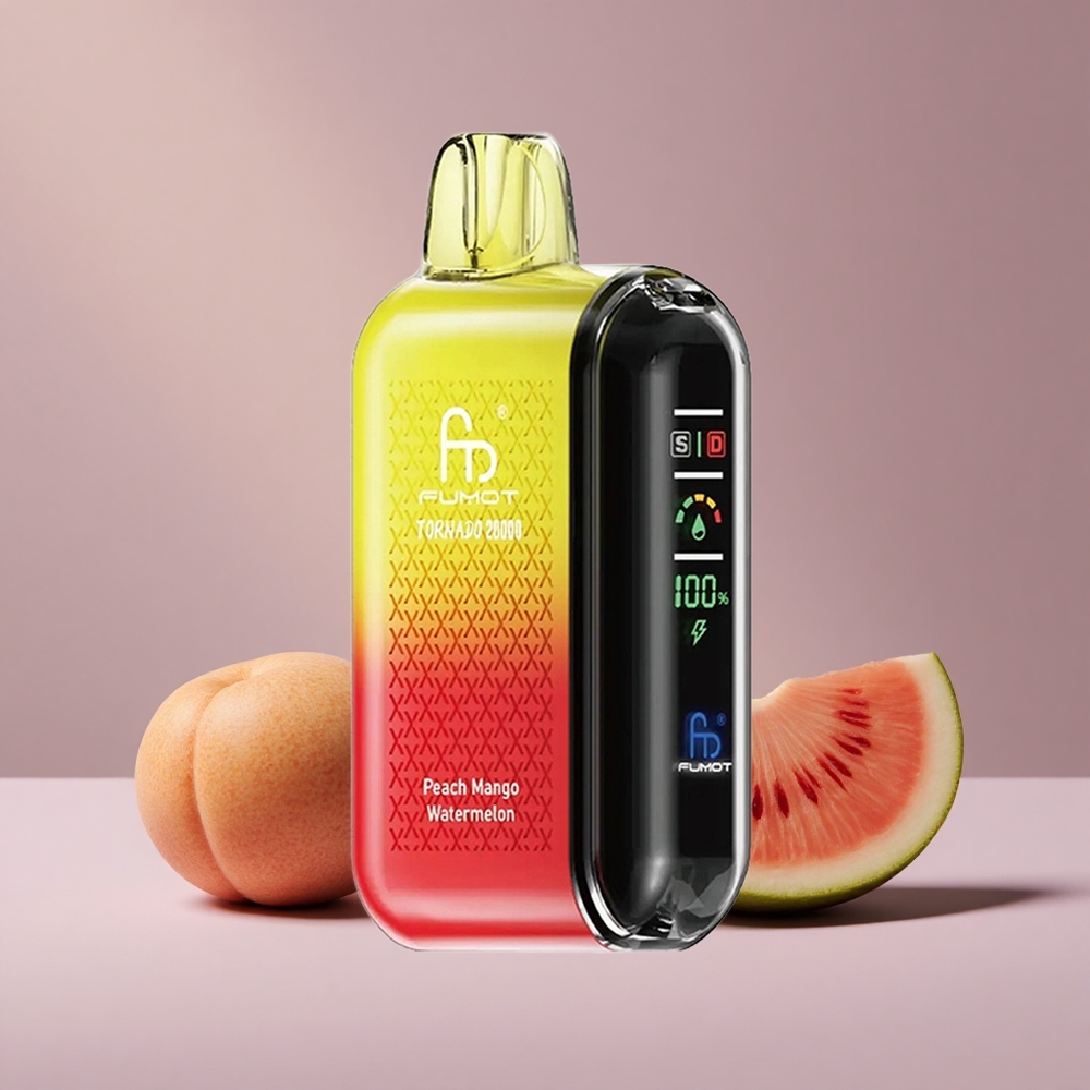 Fumot Tornado 20000 Broskyňa Mangový Džbánik s Dual Mesh Coil a Smart Display