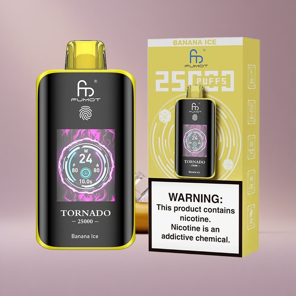 Fumot Tornado 25000 Banánový ľad s HD obrazovkou a 700mAh batériou