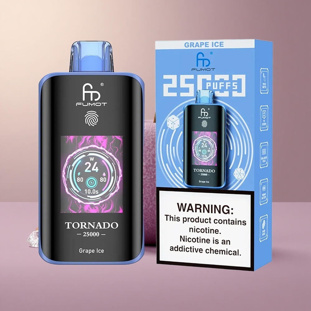 Fumot Tornado 25000 Hroznový ľad s HD obrazovkou a 700mAh batériou