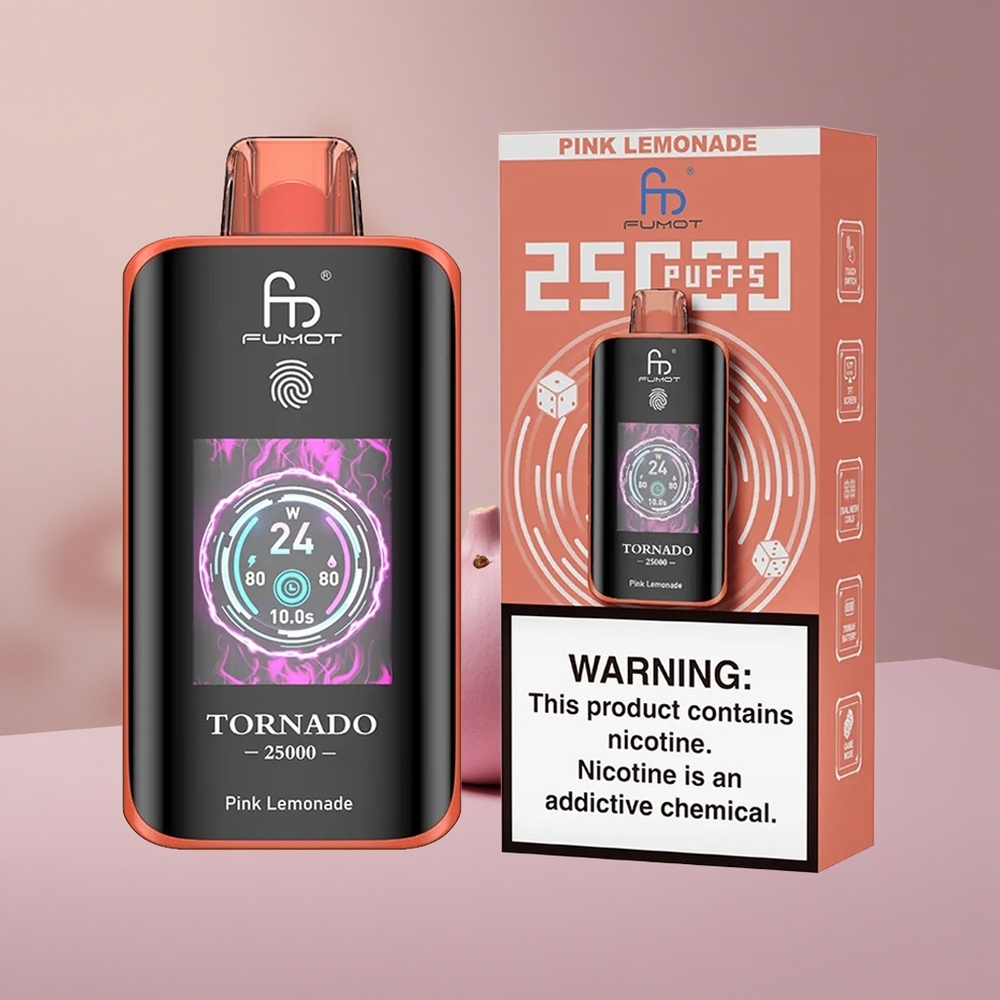 Fumot Tornado 25000 Ružová Limonáda HD Batéria