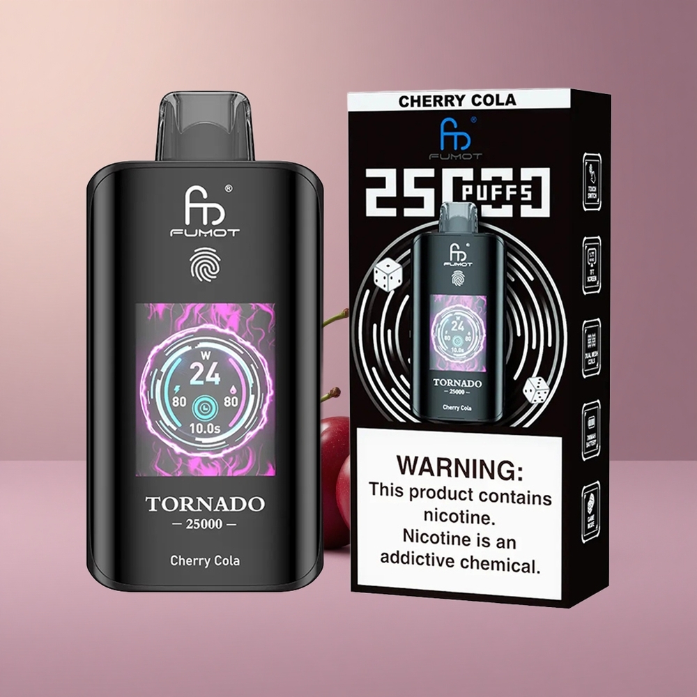 Fumot Tornado 25000 Višňová Kola HD Batéria 700mAh