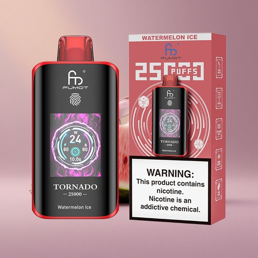 Fumot Tornado 25000 Vodmelonový ľad s HD obrazovkou a 20ml náplňou