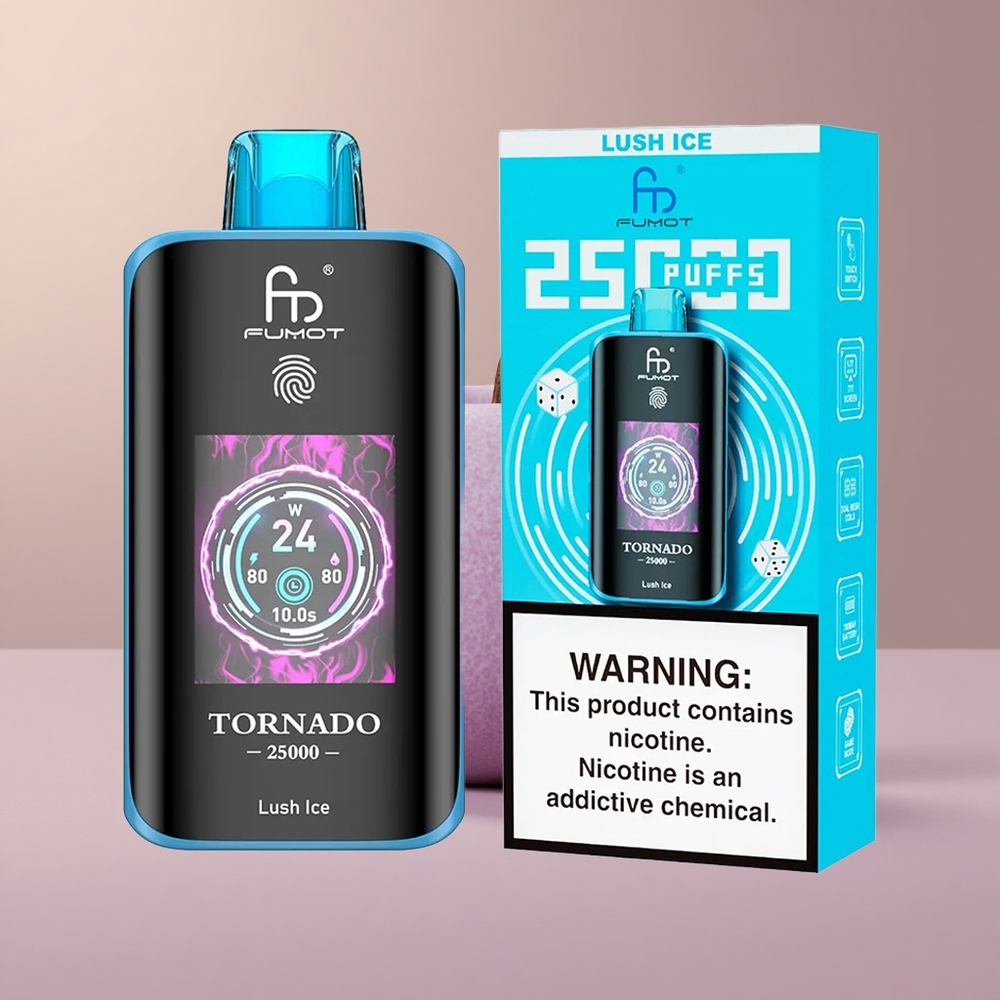 Fumot Tornado 25000 Šťavnatý ľad s HD obrazovkou a batériou 700mAh