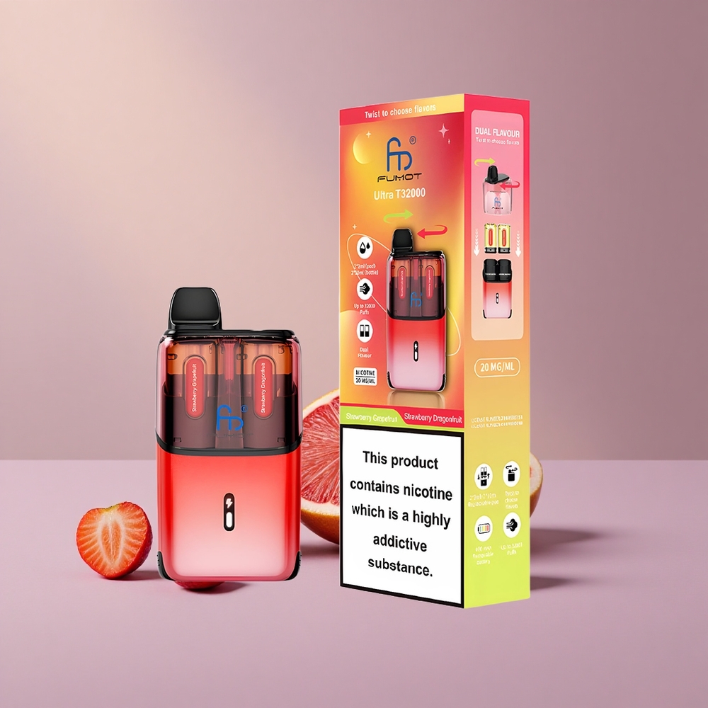 Fumot Ultra T32000 Jahodový Drakôst s Advanced Mesh Coil a 24ml E-Liquid