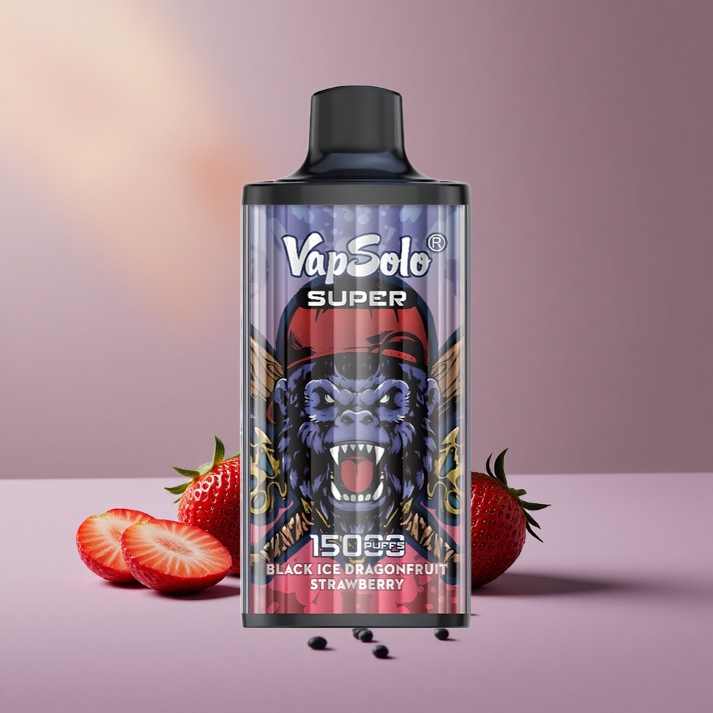 Vapsolo Super 15000 Čierny ľad Dračie ovocie Jahoda 40ml Mesh