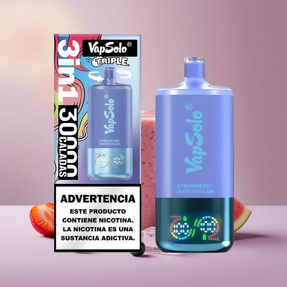 Vapsolo Triple 30000 Jahoda Melón a Čučoriedka Ľad s 40ml a Typ-C