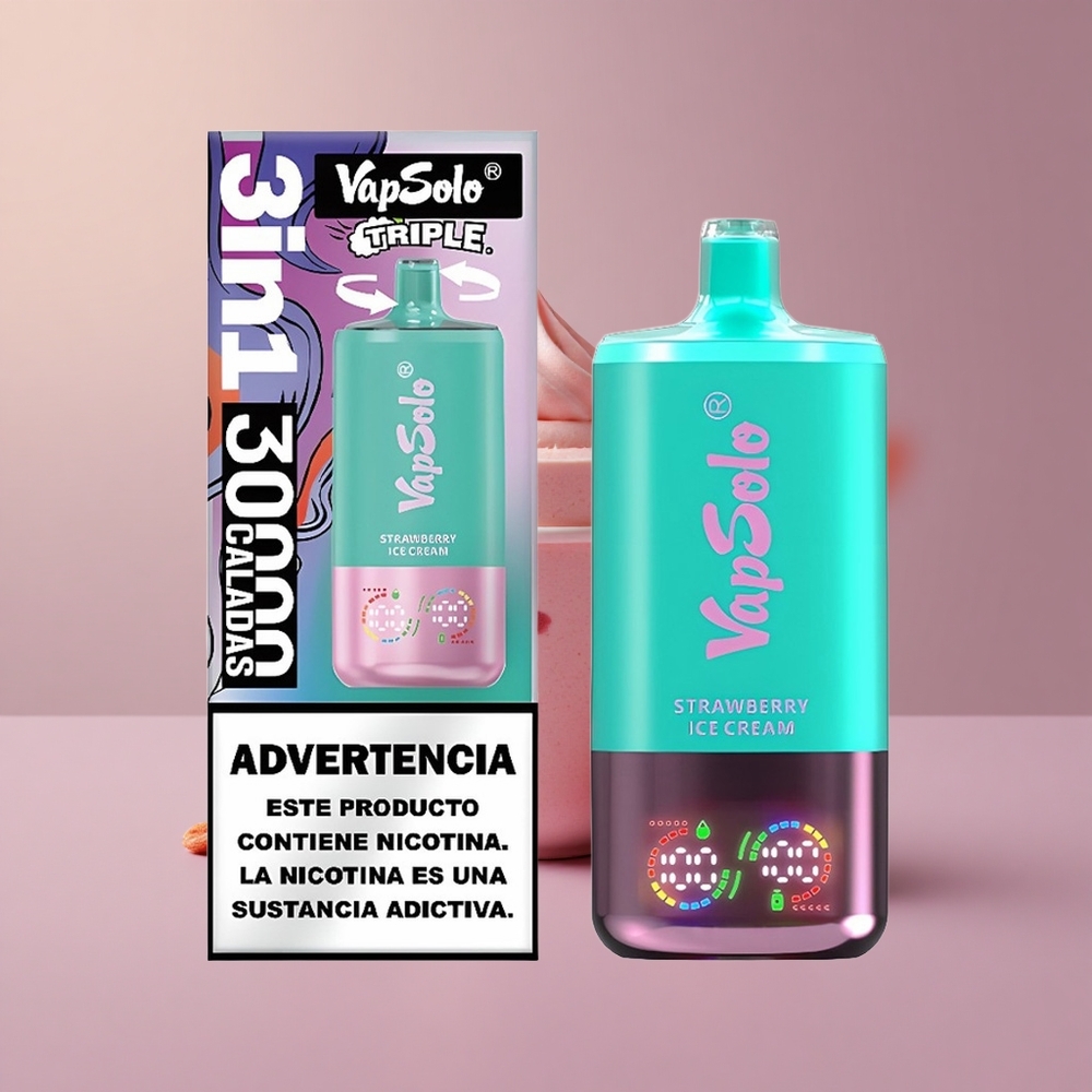 Vapsolo Triple 30000 Jahodová Zmrzlina 40ml Type-C