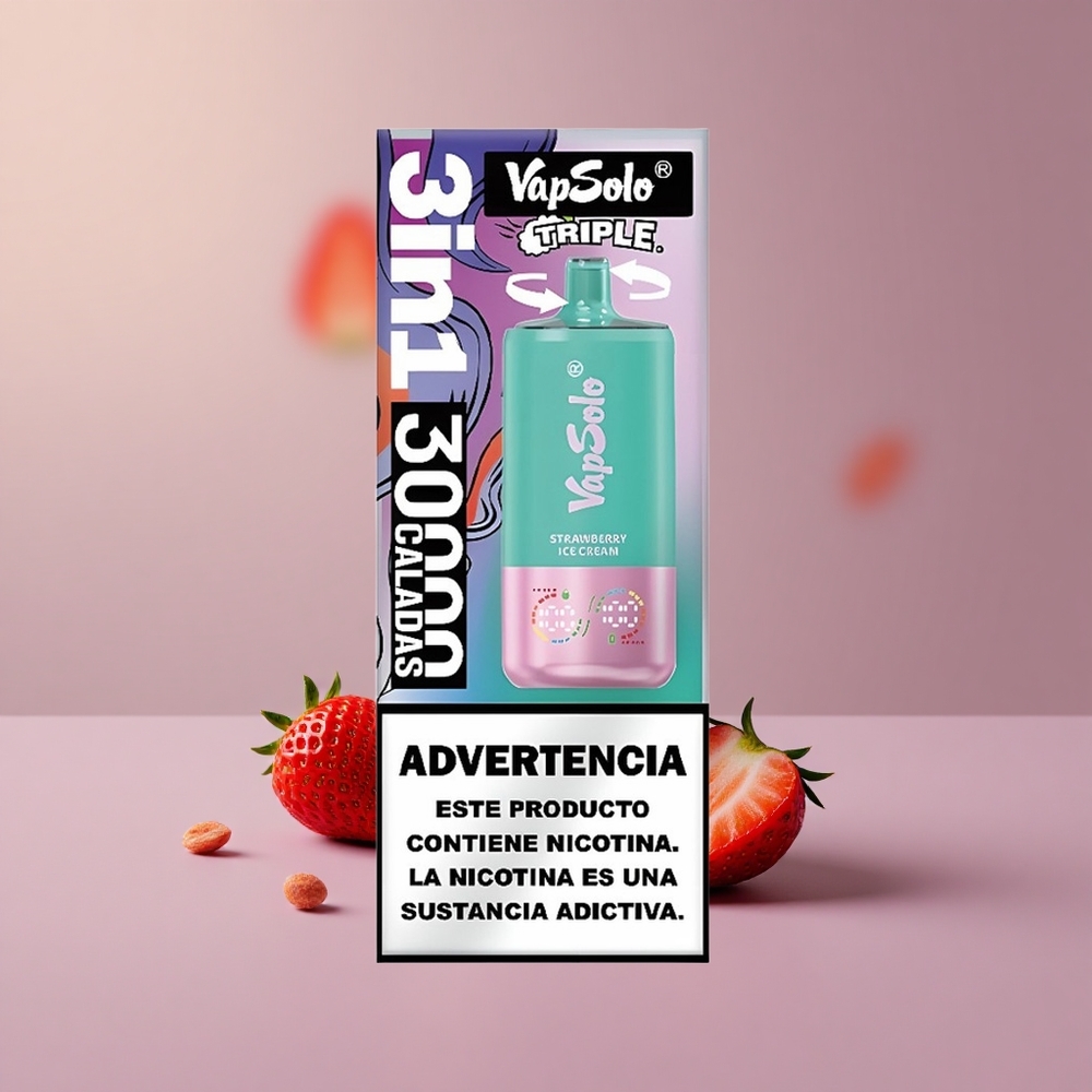 Vapsolo Triple 30000 Jahodová Zmrzlina 40ml Type-C