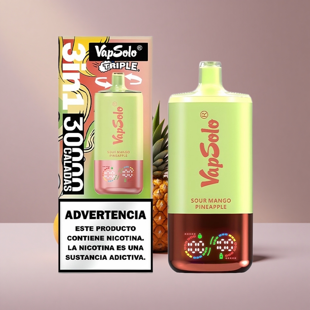 Vapsolo Triple 30000 Kyslé Mango Ananás Typ-C 40ml