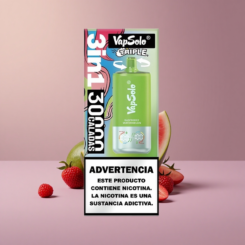 Vapsolo Triple 30000 Malina Vodný Melón 30000 Puffs