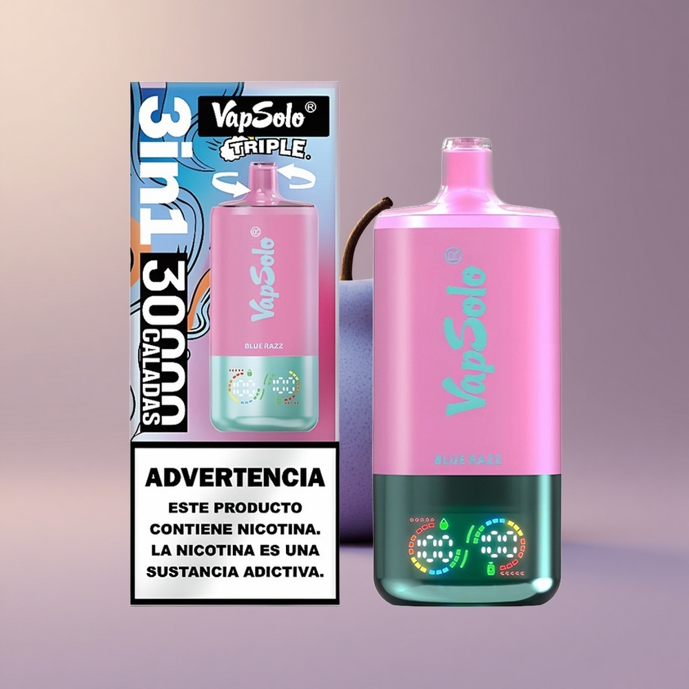 Vapsolo Triple 30000 Modrá Malina 30000 Pufov 40ml