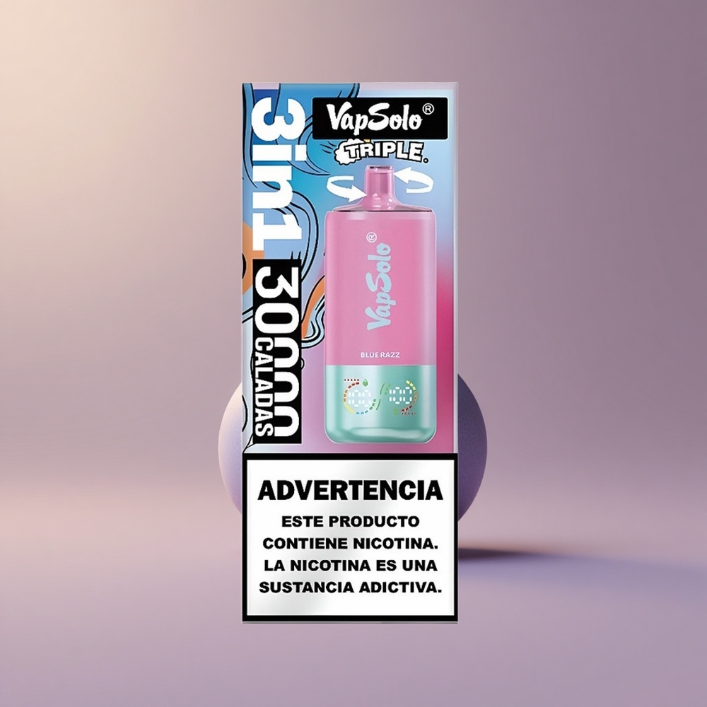 Vapsolo Triple 30000 Modrá Malina 30000 Pufov 40ml