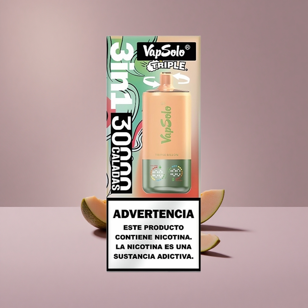 Vapsolo Triple 30000 Triple Melón 40ml Typ-C