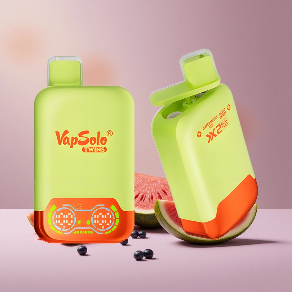Vapsolo Twins 20000 Dvojitý Melónový Ľad & Miešané Bobule s 40 ml a Typ-C