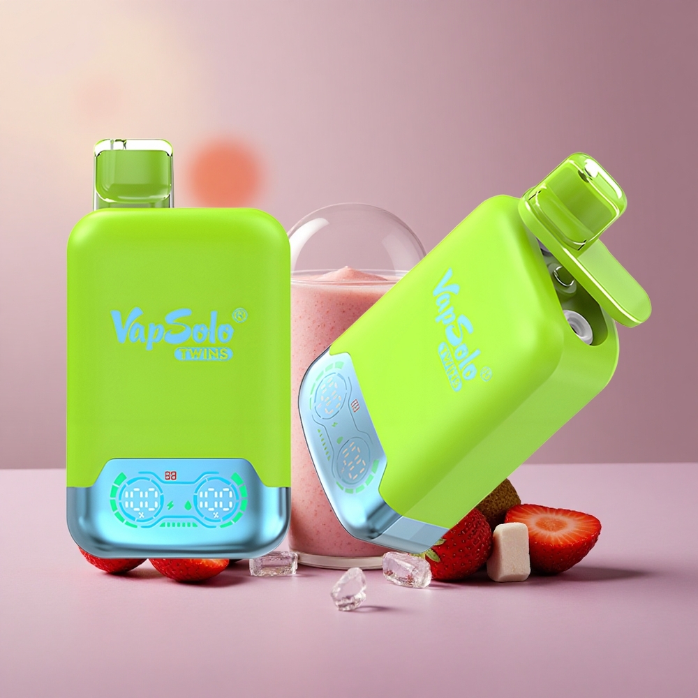 Vapsolo Twins 20000 Jahodový Kiwi & Jahodová Malina Čerešňový Ľad s Typ-C a 40 ml