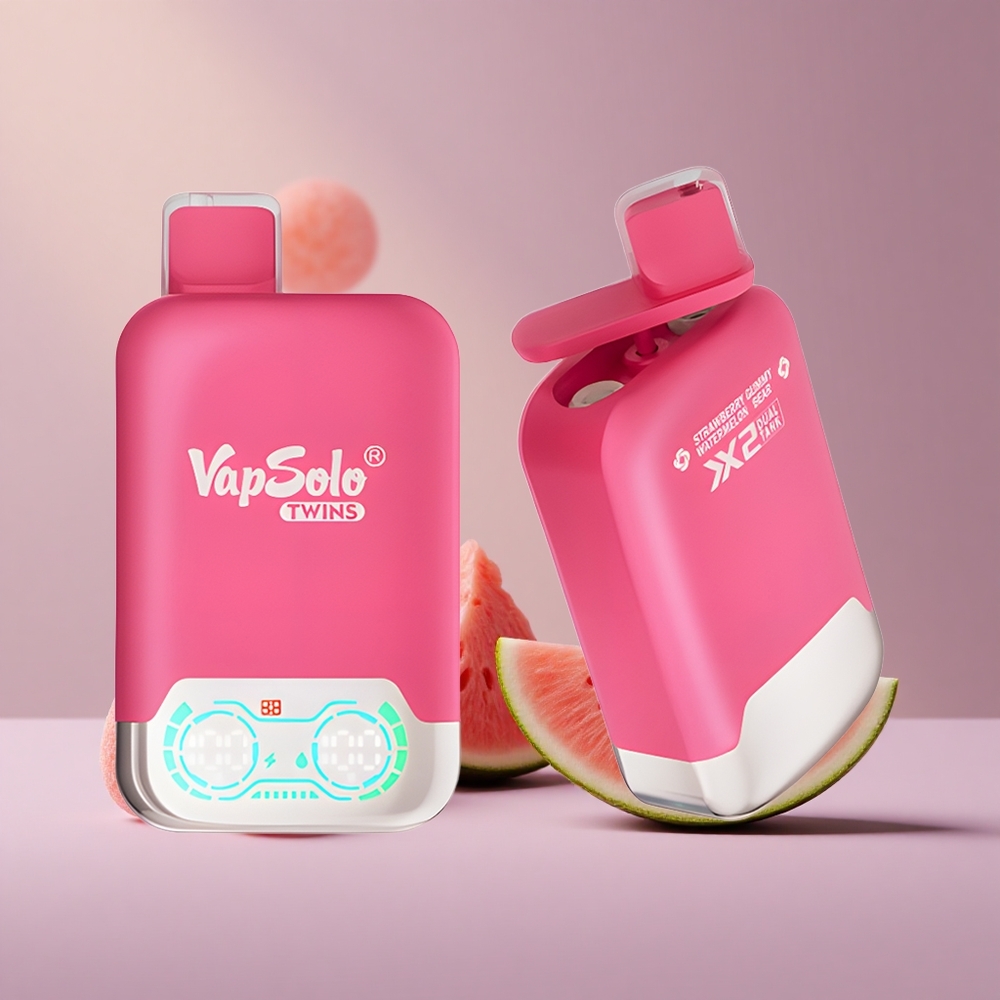 Vapsolo Twins 20000 Jahodový Melón a Gumové Medvede s 40 ml E-Kvapalinou a Typ-C Nabíjaním