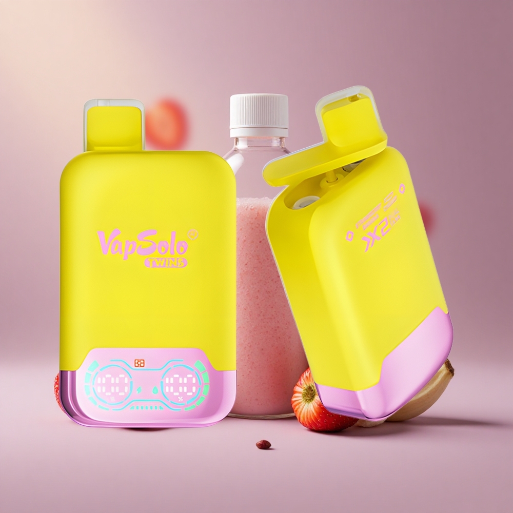 Vapsolo Twins 20000 Jahodovo-Bananový & Šumivý Čerešňový s 40 ml a Type-C