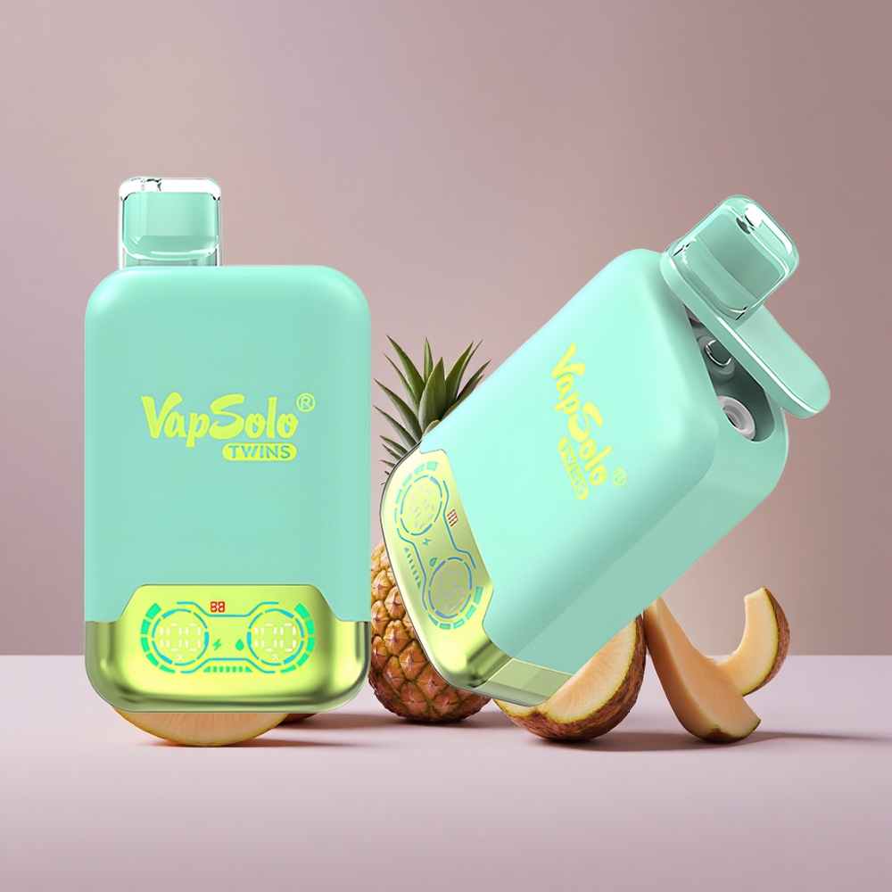 Vapsolo Twins 20000 Triple Melón & Ananásový Kokos s 40 ml E-Kvapalinou a Typ-C Nabíjaním
