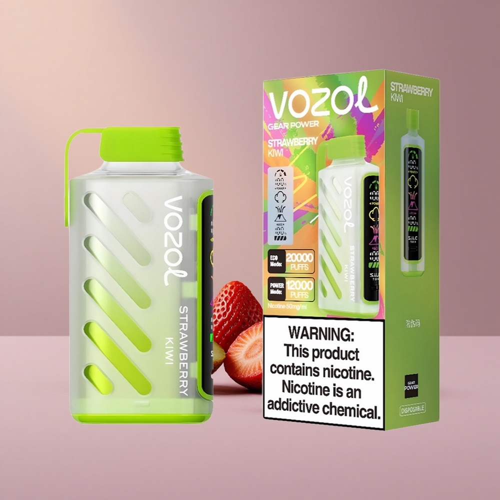 VOZOL Gear Power 20000 Jahodové Kivi s Dual Mesh Coil a 20mL