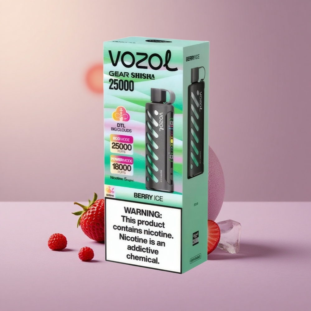 VOZOL Gear Shisha 25000 Bobuľový ľad s Dual Mesh a 5mg/ml