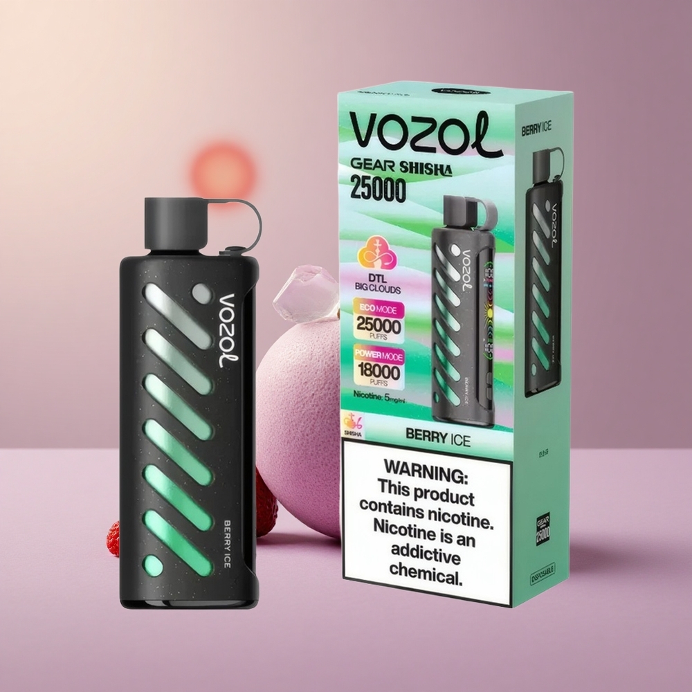 VOZOL Gear Shisha 25000 Bobuľový ľad s Dual Mesh a 5mg/ml