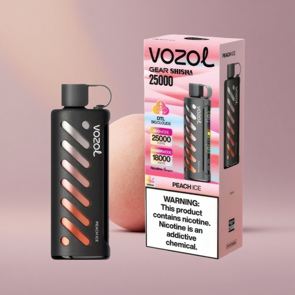 VOZOL Gear Shisha 25000 Broskyňový ľad s Dual Mesh a 5mg/ml