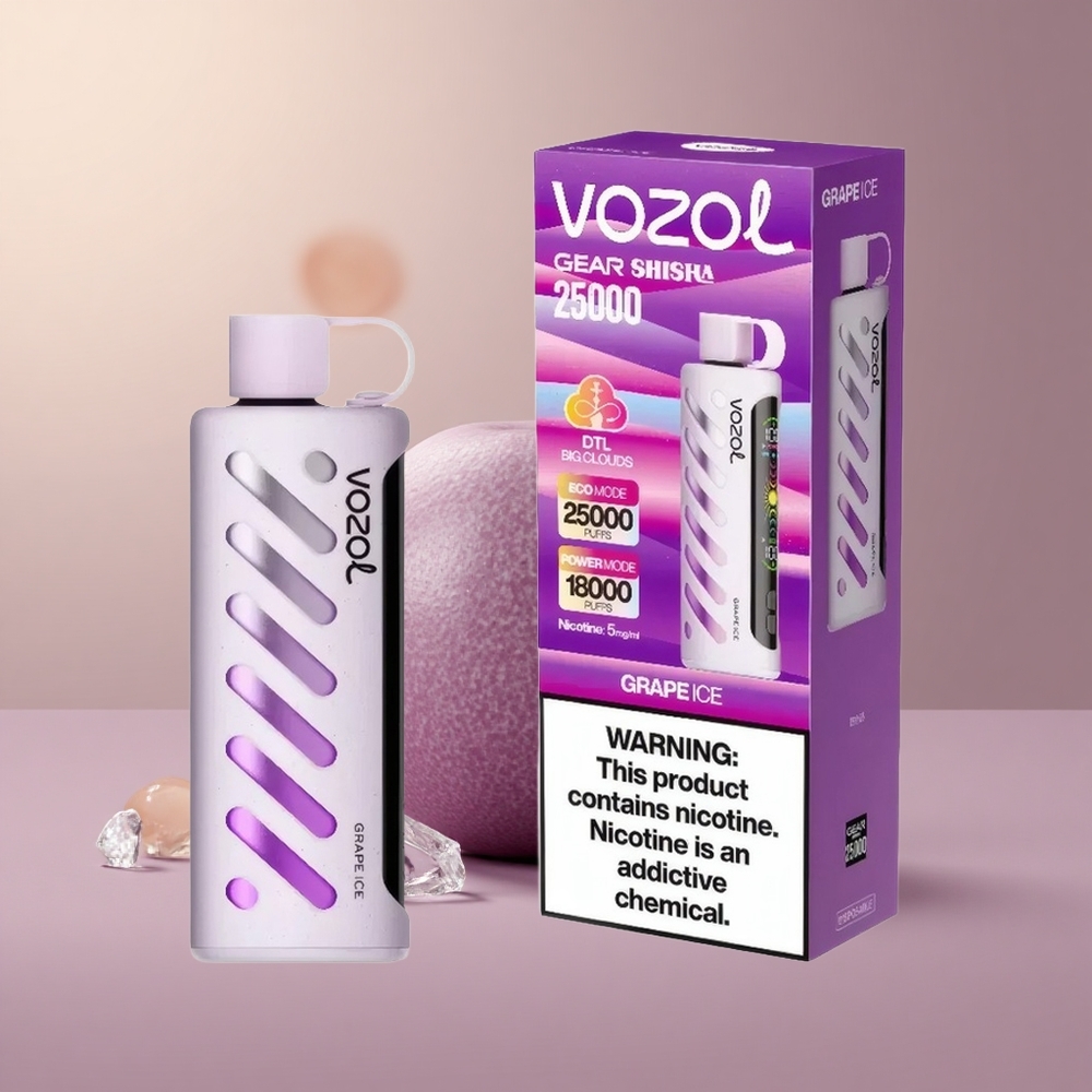 VOZOL Gear Shisha 25000 Hroznový ľad s Dual Mesh a 5mg/ml