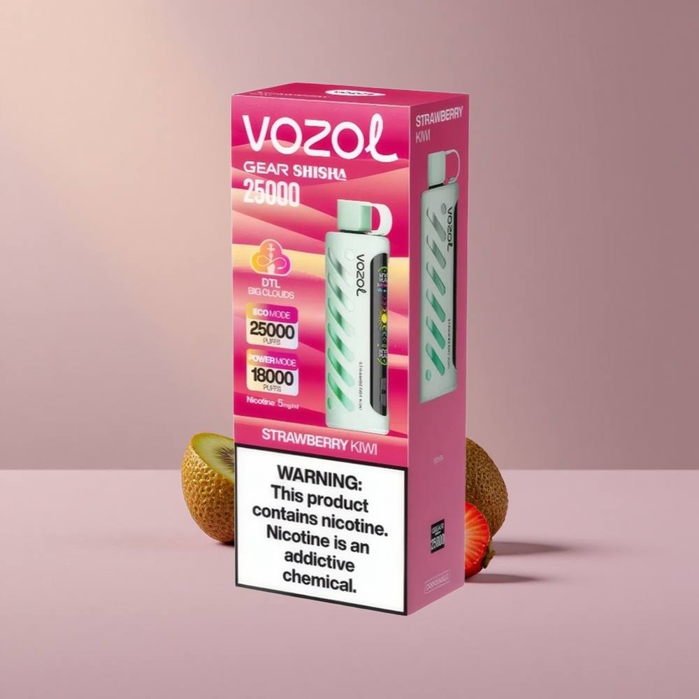 VOZOL Gear Shisha 25000 Jahodové Kivi s Dual Mesh