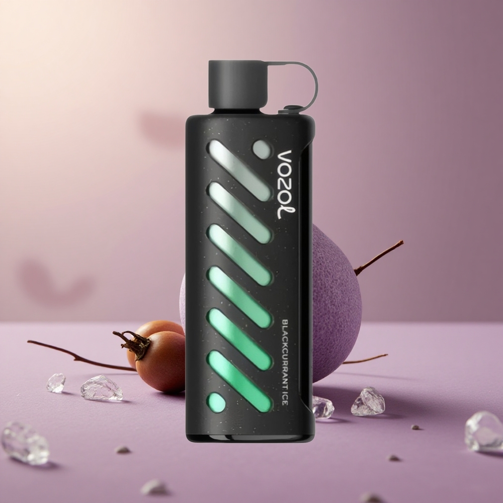 VOZOL Gear Shisha 25000 Čierny Ríbezľový Ľad s Dual Mesh a 5mg Nikotínu