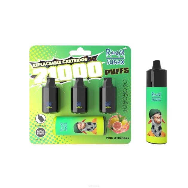 RandM Sunax 21000 airflow control pod vymeniteľné vape zariadenie 1ks TV4Z269 - RandM tornado cena - ružová limonáda