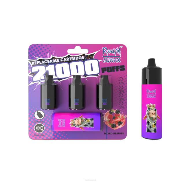 RandM Sunax 21000 airflow control pod vymeniteľné vape zariadenie 1ks TV4Z270 - tornado vape SK - zmiešané bobule