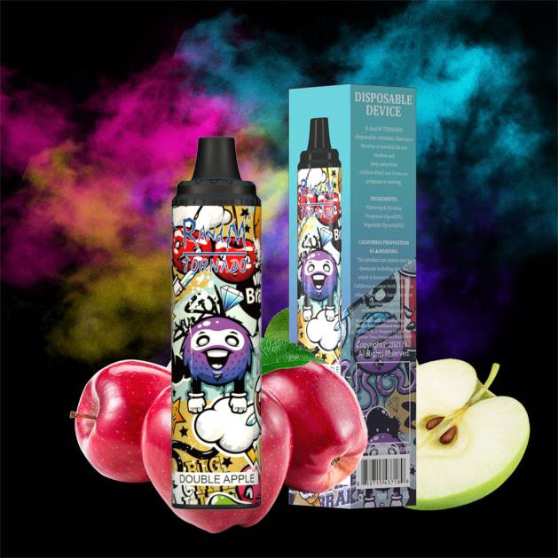 RandM Tornado Vape pod zariadenie s reguláciou prietoku vzduchu 6000 1ks TV4Z289 - RandM tornado cena - mango jahodový ľad