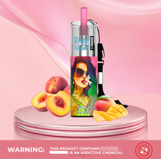 RandM Tornado 10000 plus zariadenie na reguláciu prietoku vzduchu 1ks TV4Z85 - RandM vape Bratislava - broskyňa mango