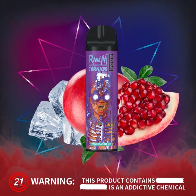 RandM Tornado 8000 vape zariadenie na reguláciu prietoku vzduchu 1ks TV4Z243 - RandM tornado sale - hroznový pomaranč