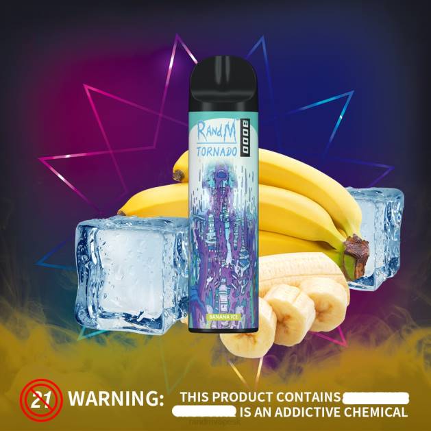 RandM Tornado 8000 vape zariadenie na reguláciu prietoku vzduchu 1ks TV4Z247 - RandM shop vape - banánový ľad